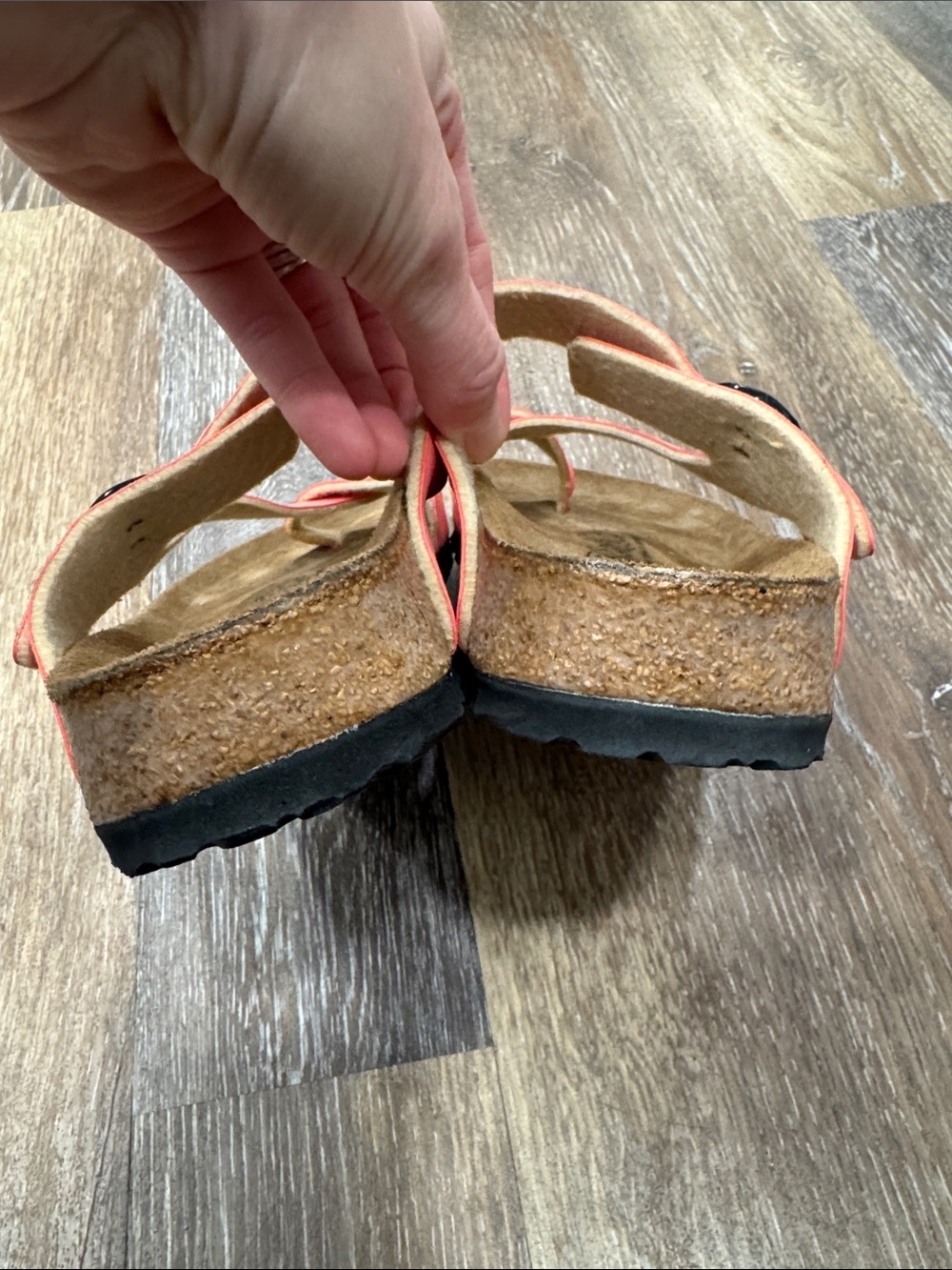 Like new, Birkenstocks (Birki’s), size 7 (38), coral - Picture 4 of 6